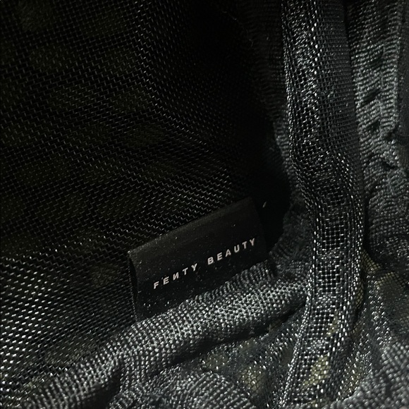 Fenty Beauty Black Mesh Makeup Bag with Pink Zipper - Picture 7 of 7
